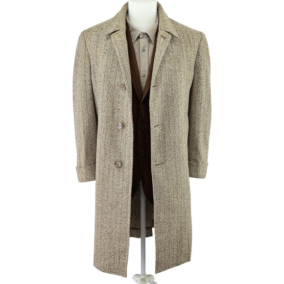 Americana Heritage 1957 Bespoke Wool Overcoat Men’s Medium Vintage - Picture 2 of 11